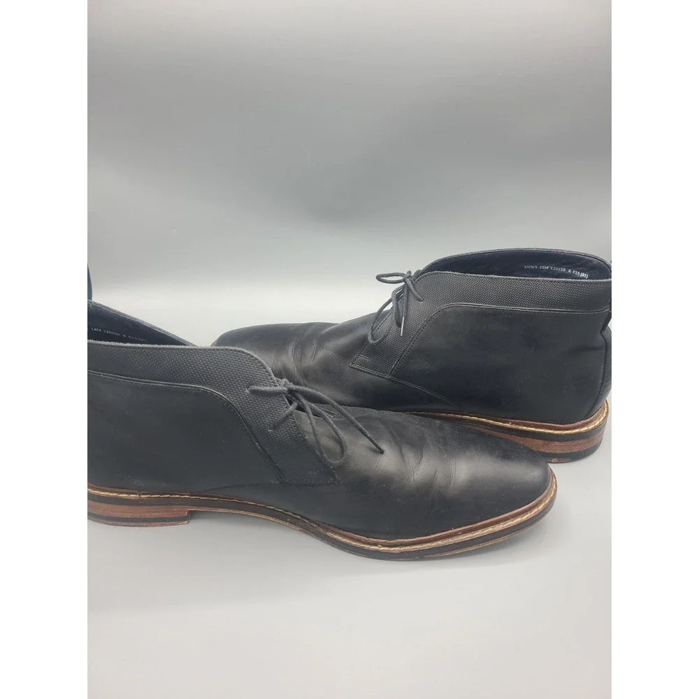 Cole Haan Men's‎ Cambridge Chukka Black Leather boots size 14